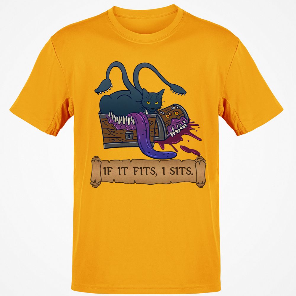 If It Fits I Sits Classic Unisex T-Shirt - Gold - 4