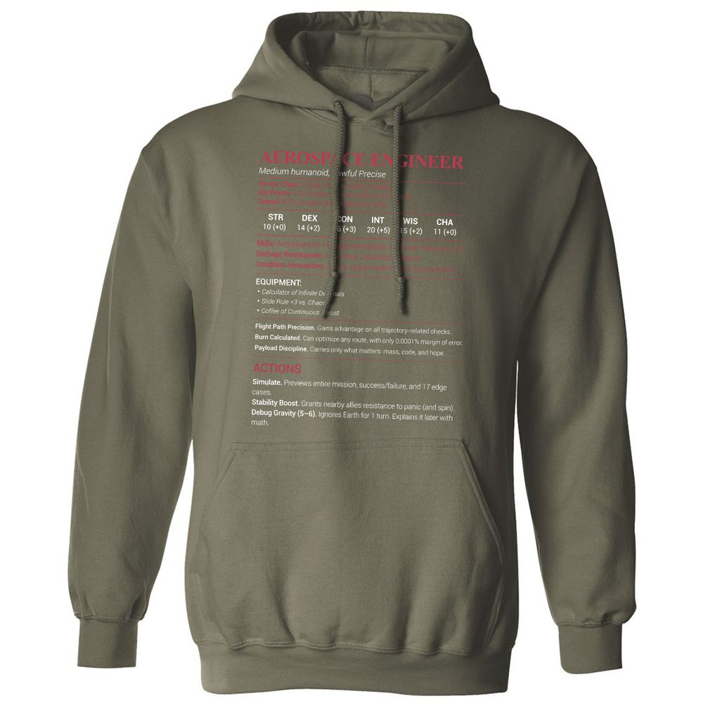 Aerospace Engineer Classic Unisex Hoodie - Military Green - 4