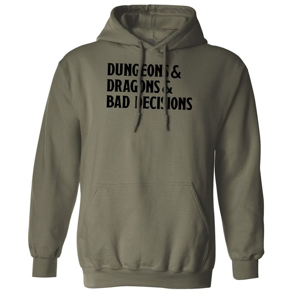 Bad Decisions Classic Unisex Hoodie - Military Green - 4