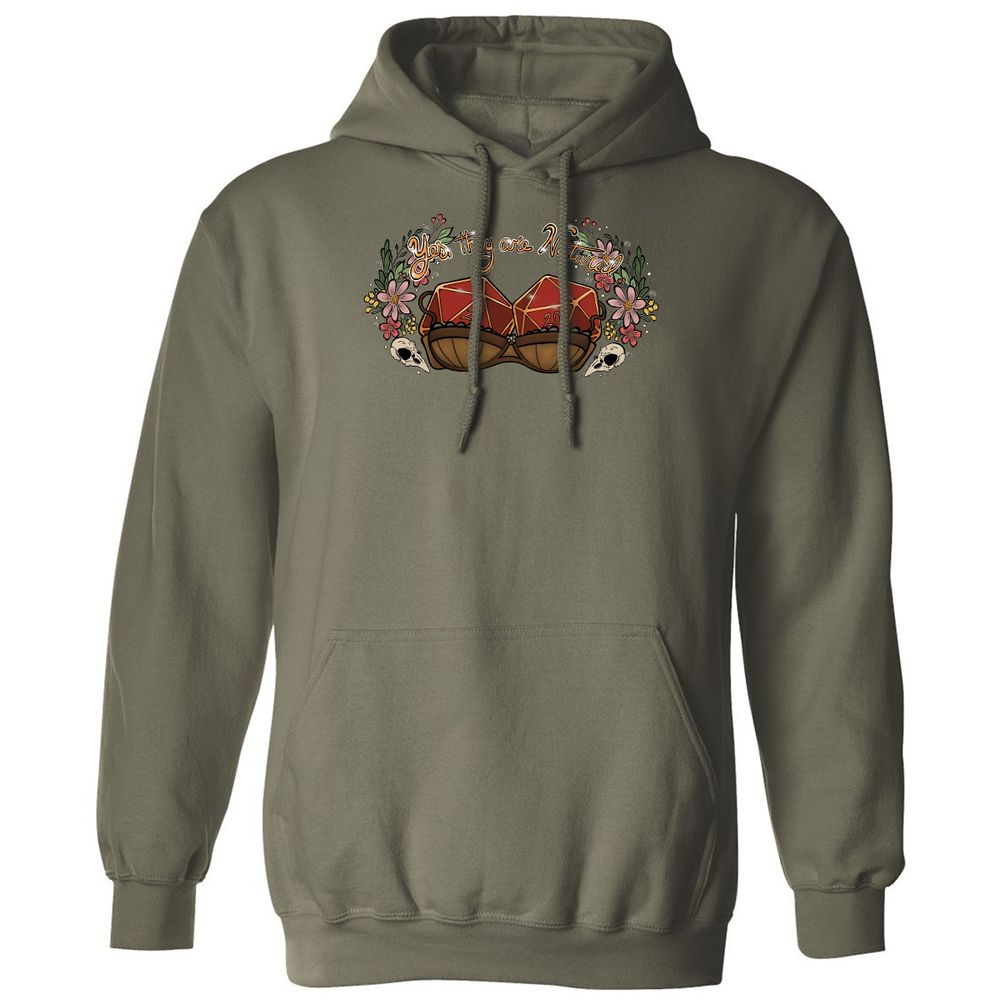 Yes They're Natural Classic Unisex Hoodie - Military Green - 4
