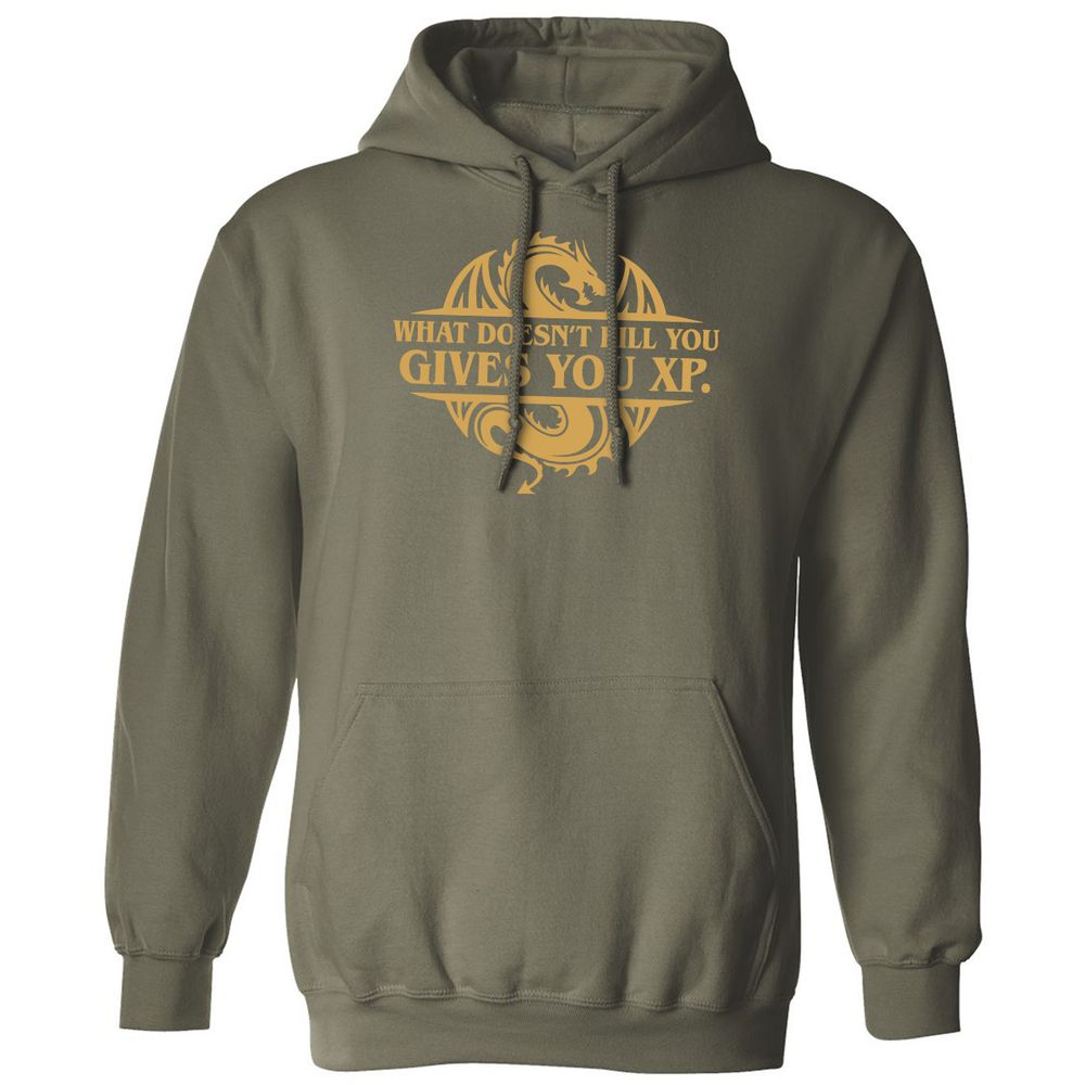 What Doesn't Kill You Gives You XP Classic Unisex Hoodie - Military Green - 4