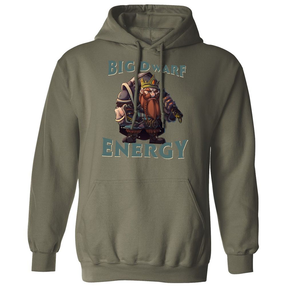 Big Dwarf Energy Classic Unisex Hoodie - Military Green - 4
