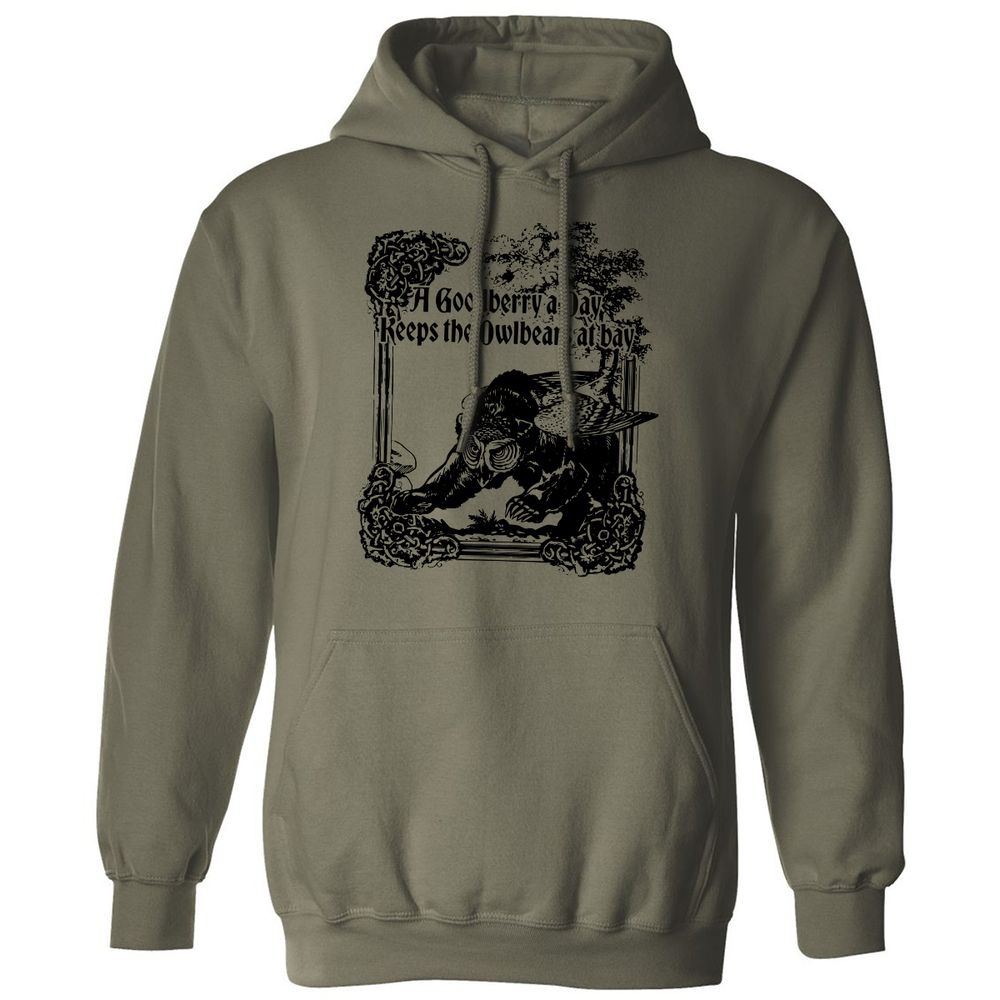 A Goodberry A Day Keeps The Owlbears At Bay Classic Unisex Hoodie - Military Green - 4