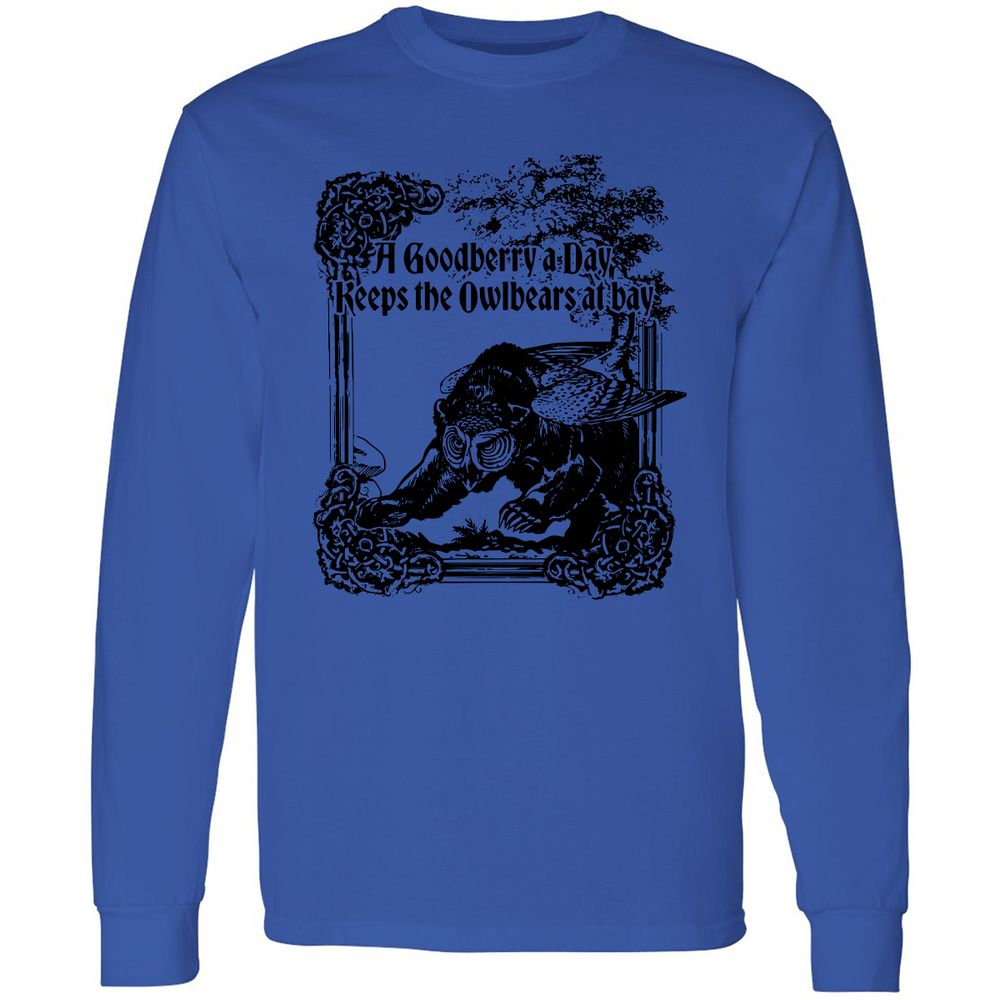 A Goodberry A Day Keeps The Owlbears At Bay Long Sleeve T-Shirt - Royal - 4