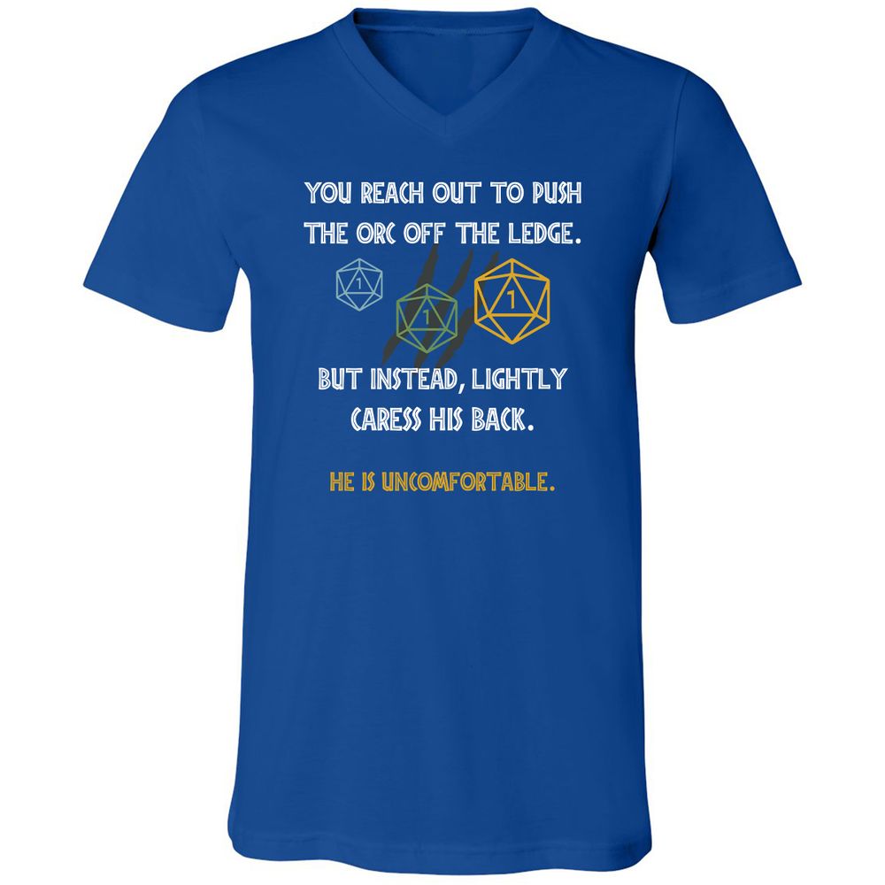 YOU REACH OUT TO PUSH Unisex V-Neck T-Shirt - True Royal - 4
