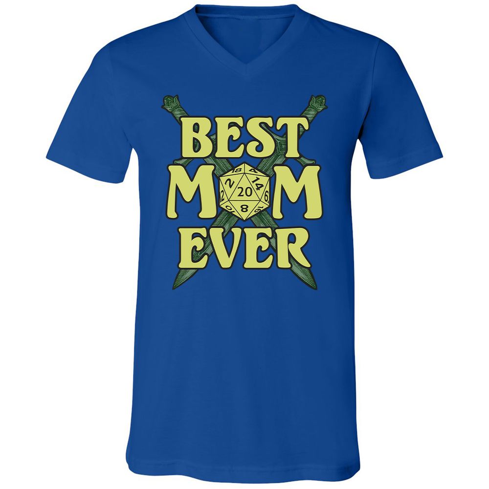 Best Mom Ever Unisex V-Neck T-Shirt - True Royal - 4