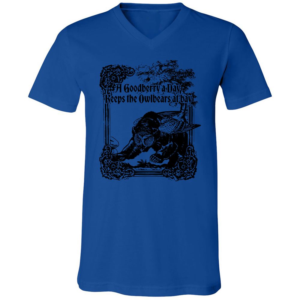 A Goodberry A Day Keeps The Owlbears At Bay Unisex V-Neck T-Shirt - True Royal - 4