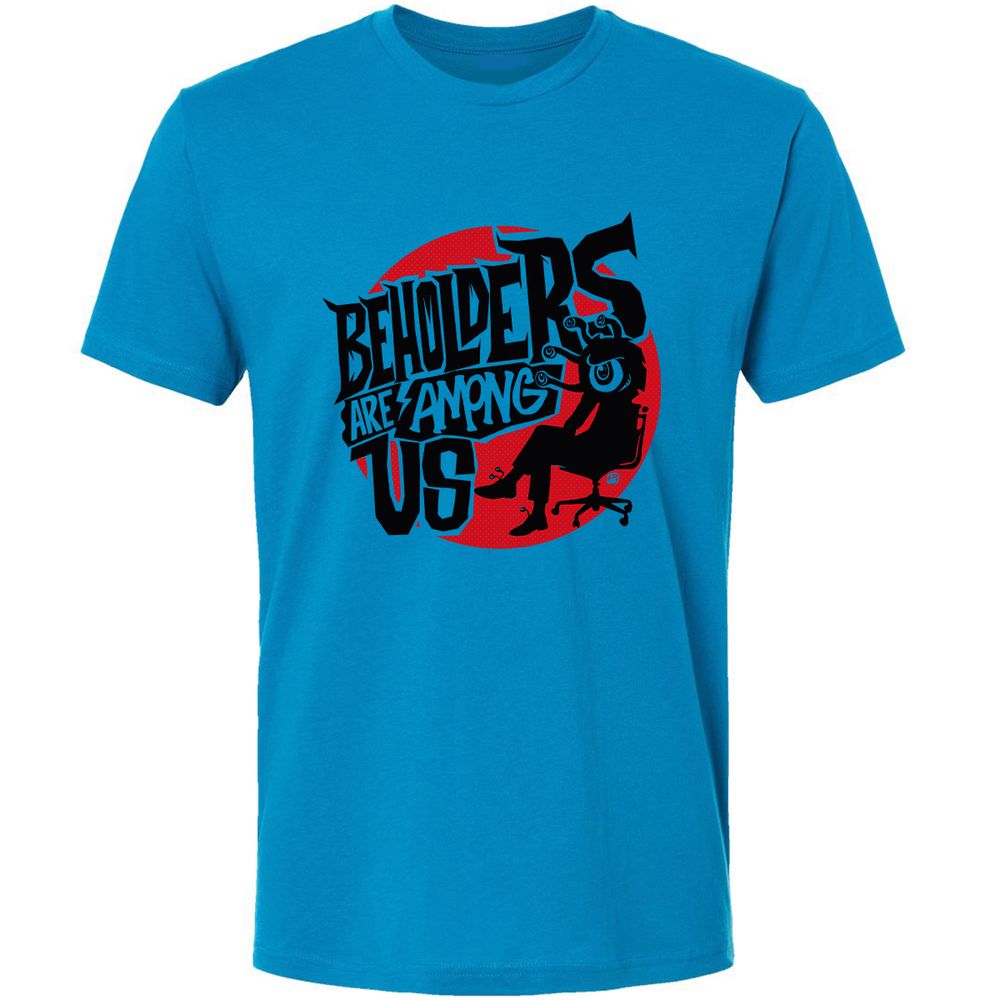 Beholders Are Among Us Premium Unisex T-Shirt - Turquoise - 4