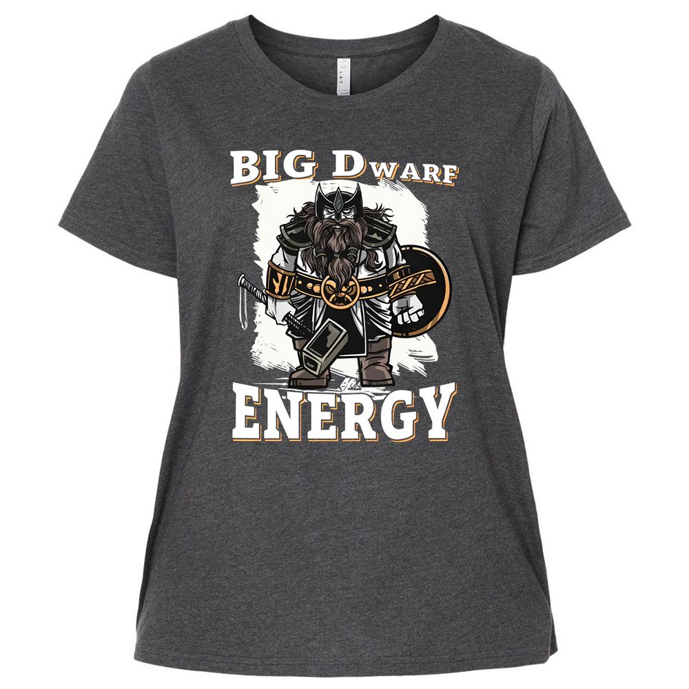 Big Dwarf Energy Ladies Curvy Jersey - Vintage Smoke - 4