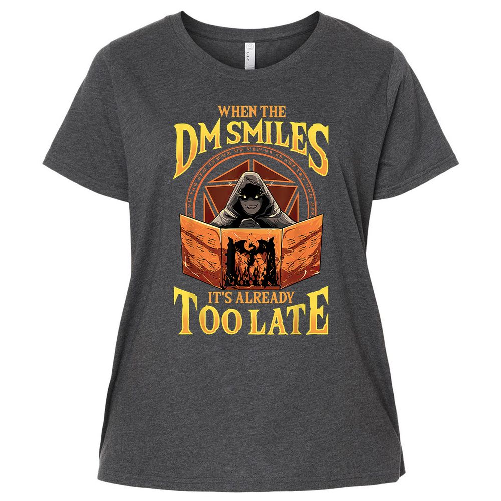 When The Dm Smiles Its Already Too Late Ladies Curvy Jersey - Vintage Smoke - 4
