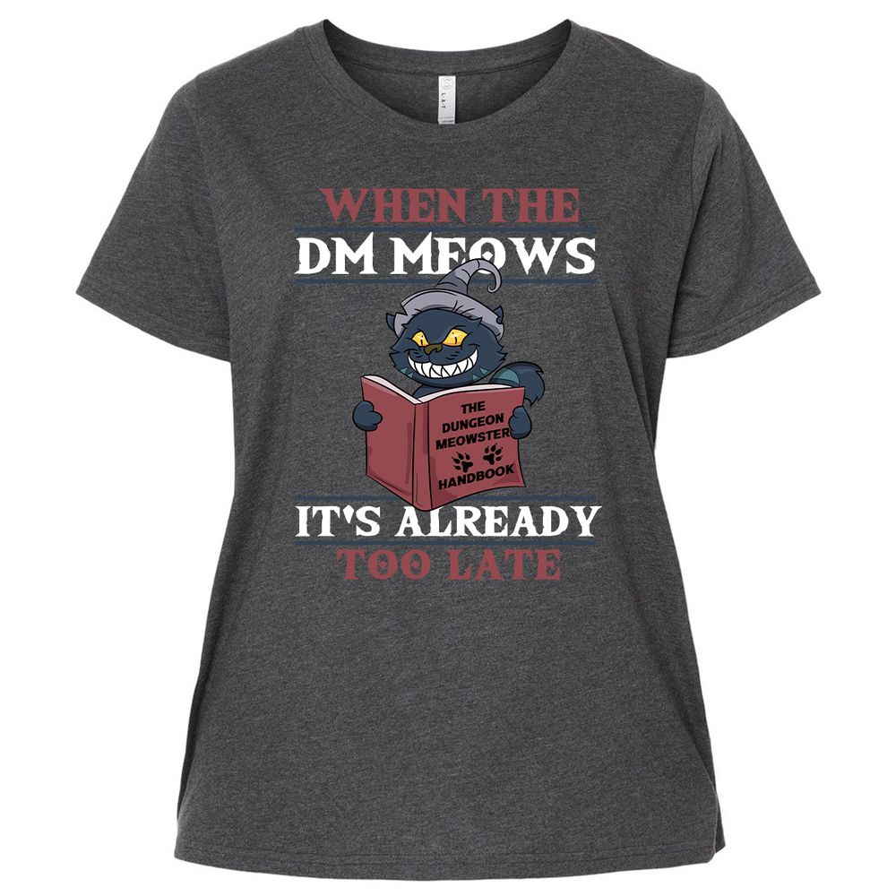 When The DM Meow Ladies Curvy Jersey - Vintage Smoke - 4