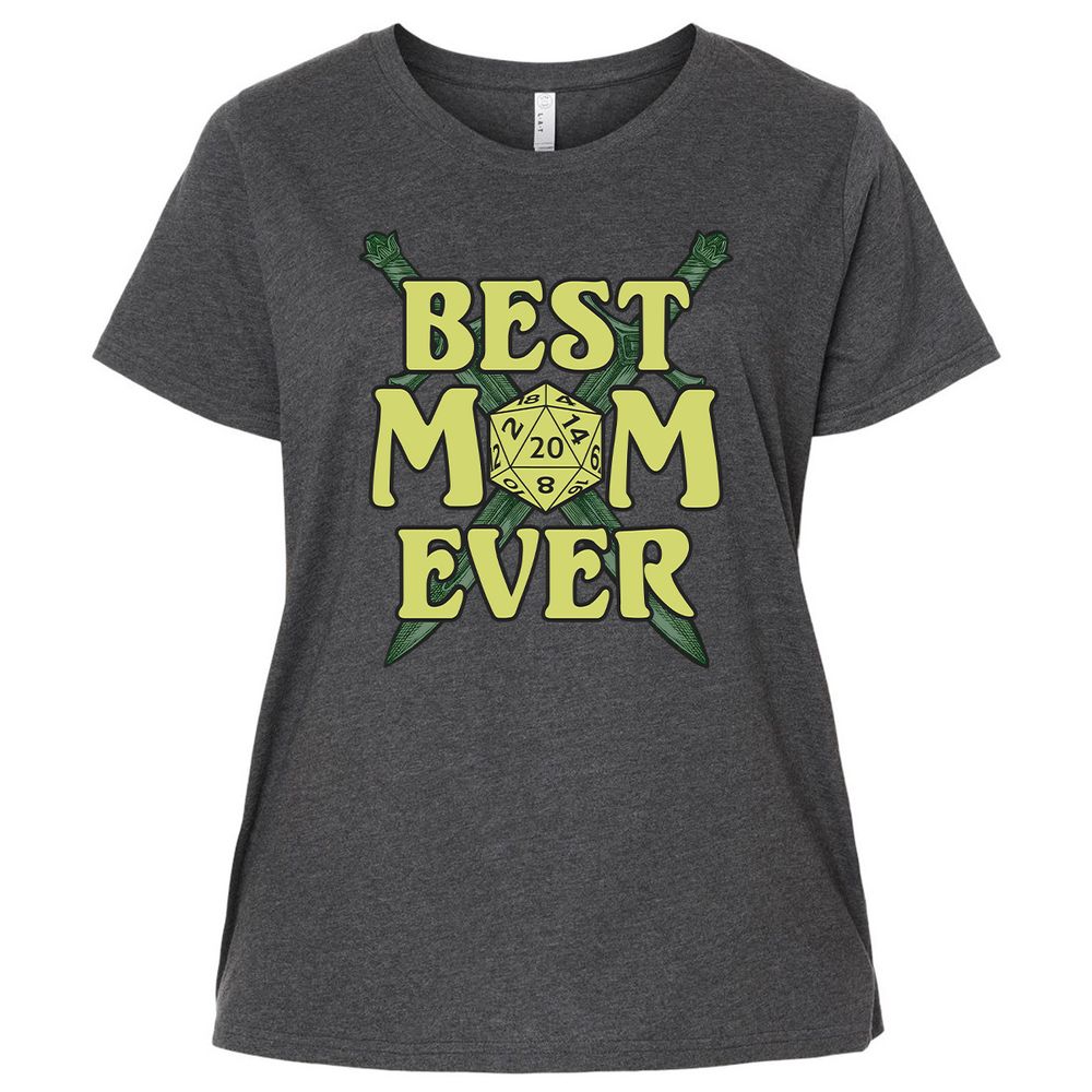 Best Mom Ever Ladies Curvy Jersey - Vintage Smoke - 4