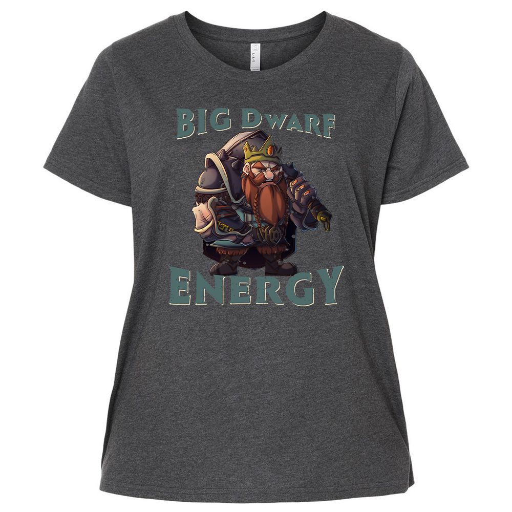Big Dwarf Energy Ladies Curvy Jersey - Vintage Smoke - 4