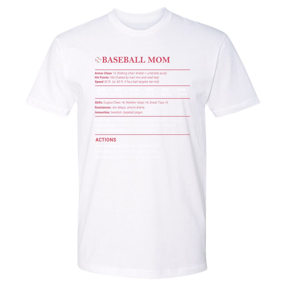 Baseball Mom Premium Unisex T-Shirt - White - 4