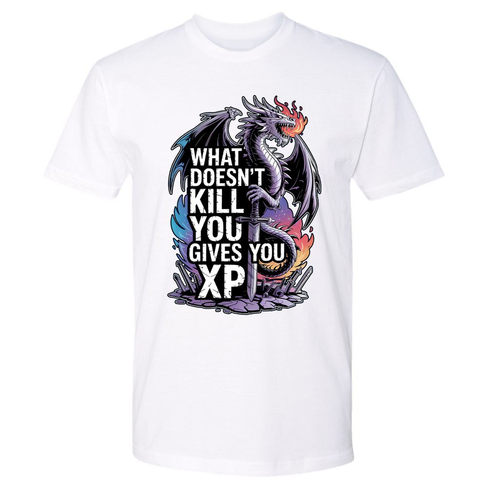 What Doesn't Kill You Dragon Premium Unisex T-Shirt - White - 4
