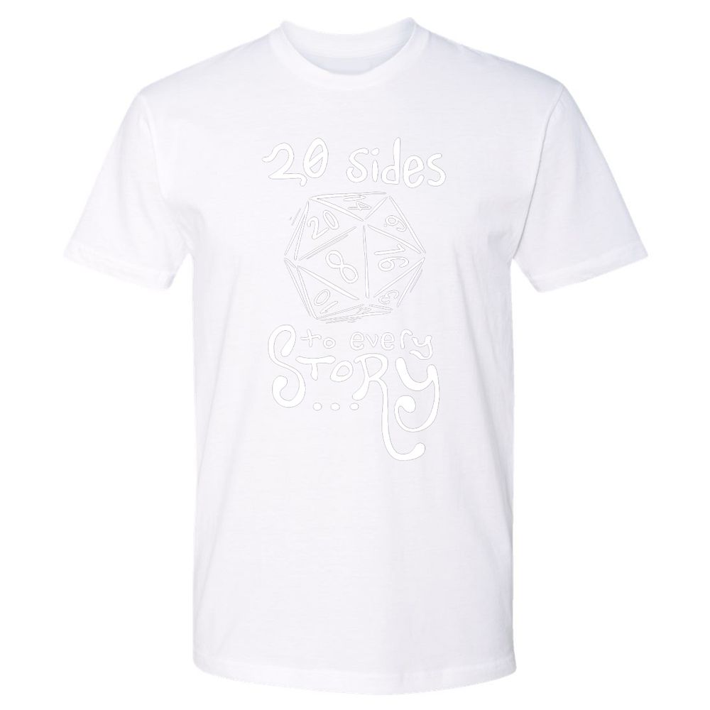 20 Sides to Every Story Premium Unisex T-Shirt - White - 4