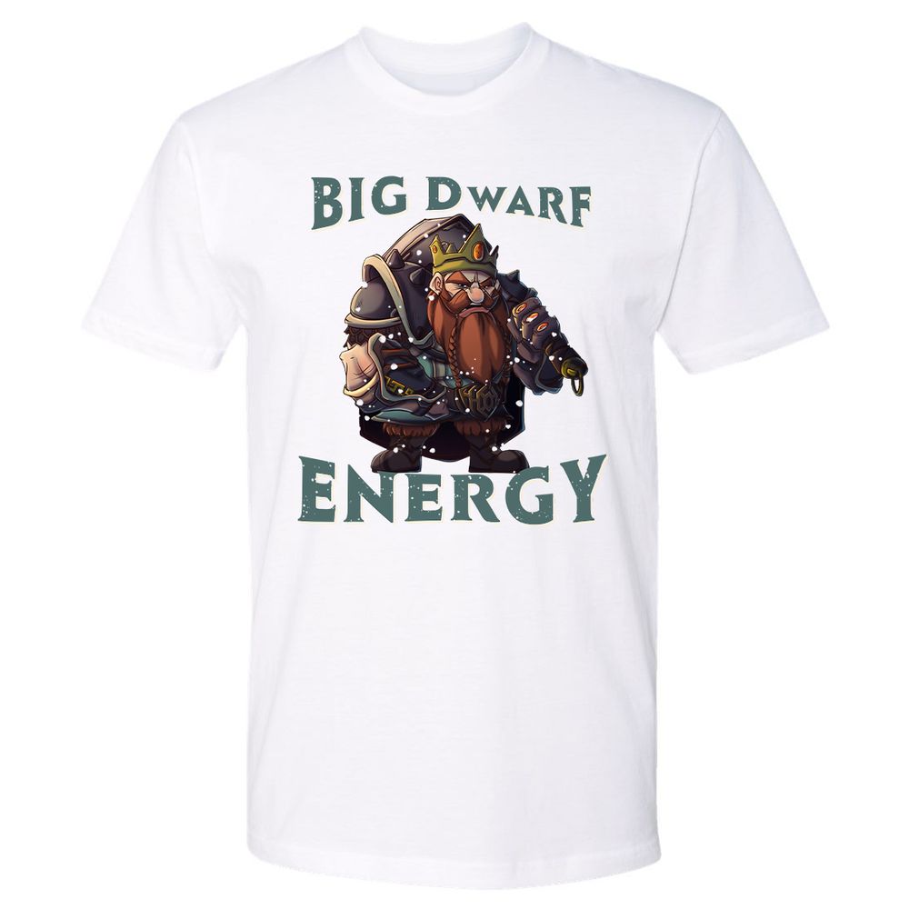 Big Dwarf Energy Premium Unisex T-Shirt - White - 4