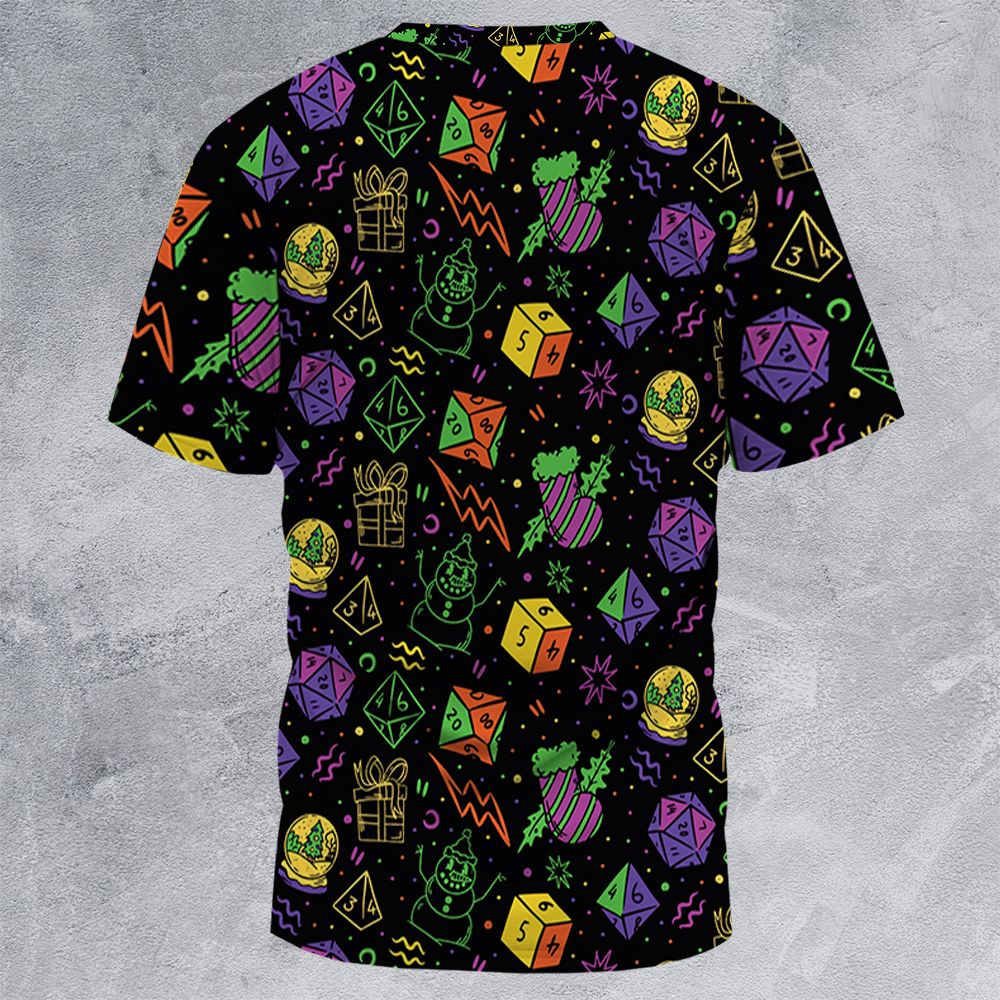 Christmas Role Playing Dice All-Over Print Unisex T-Shirt -  - 4