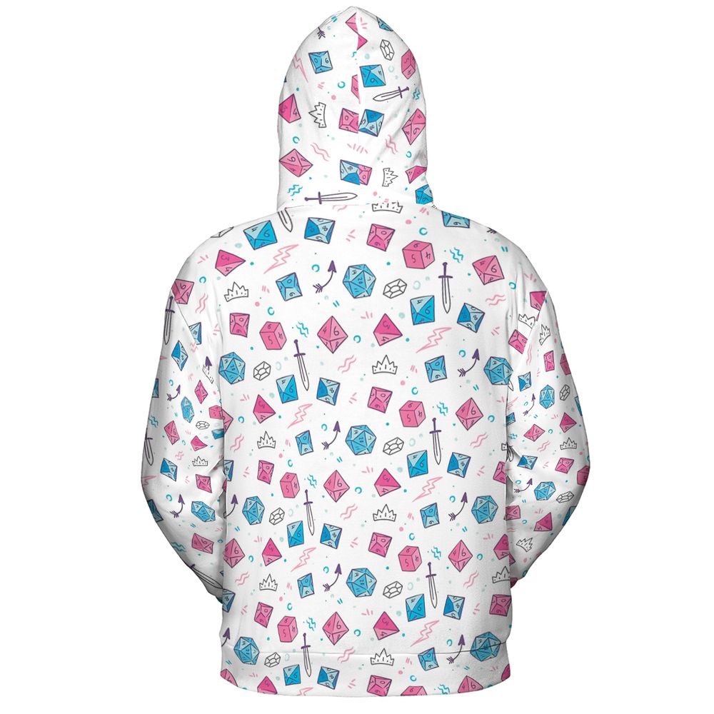 DnD Dice Pattern Cute All-over Print Hoodie -  - 4