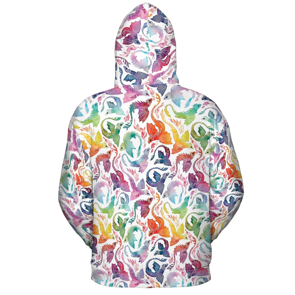 Dragon fire rainbow All-over Print Hoodie -  - 4