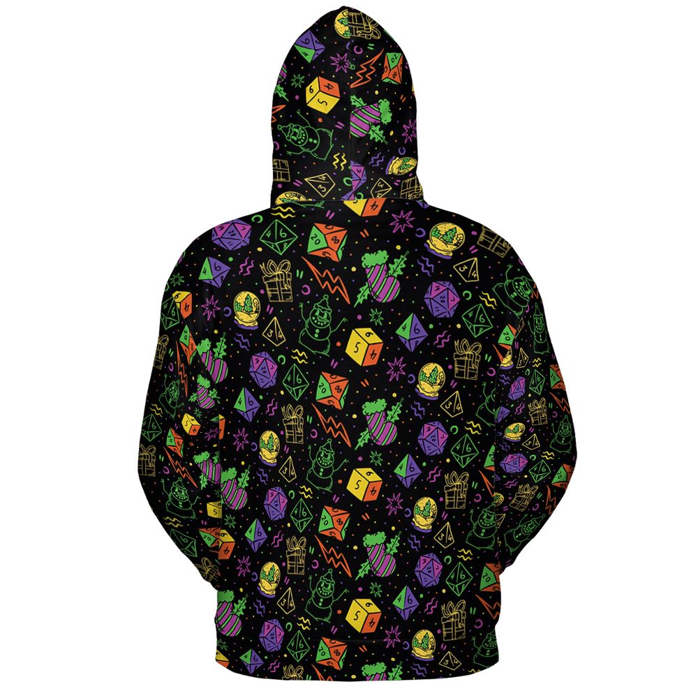 Christmas Role Playing Dice All-over Print Hoodie -  - 4