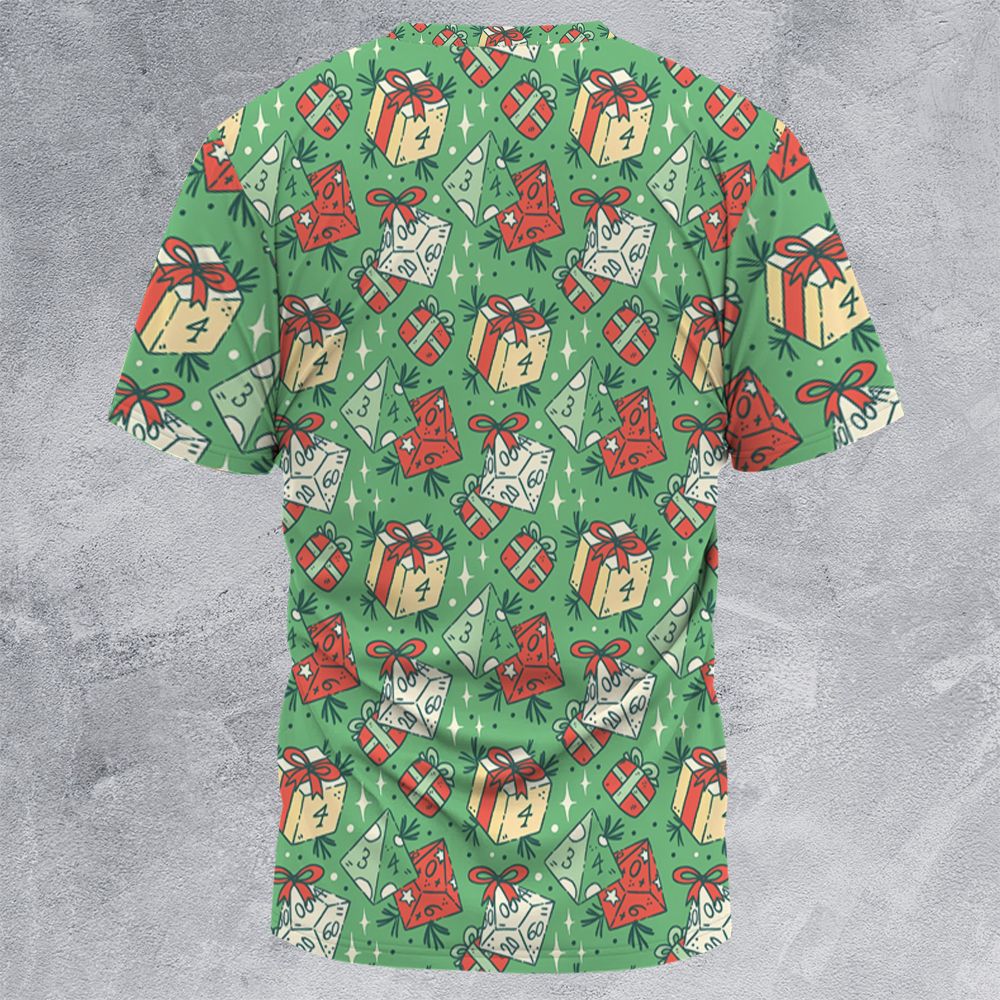 Christmas Dice Gift All-Over Print Unisex T-Shirt -  - 4