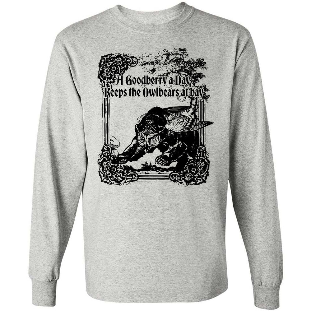 A Goodberry A Day Keeps The Owlbears At Bay Long Sleeve T-Shirt - Ash - 5
