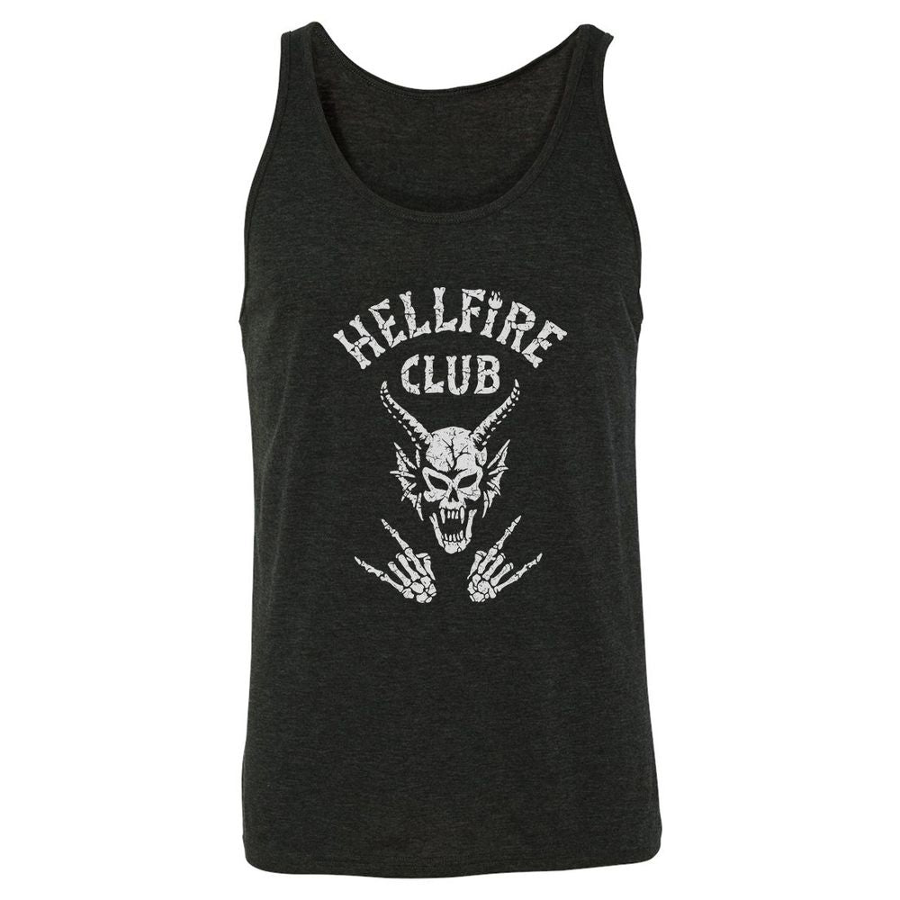 Hellfire Club Unisex Jersey Tank - Charcoal Black Triblend - 5