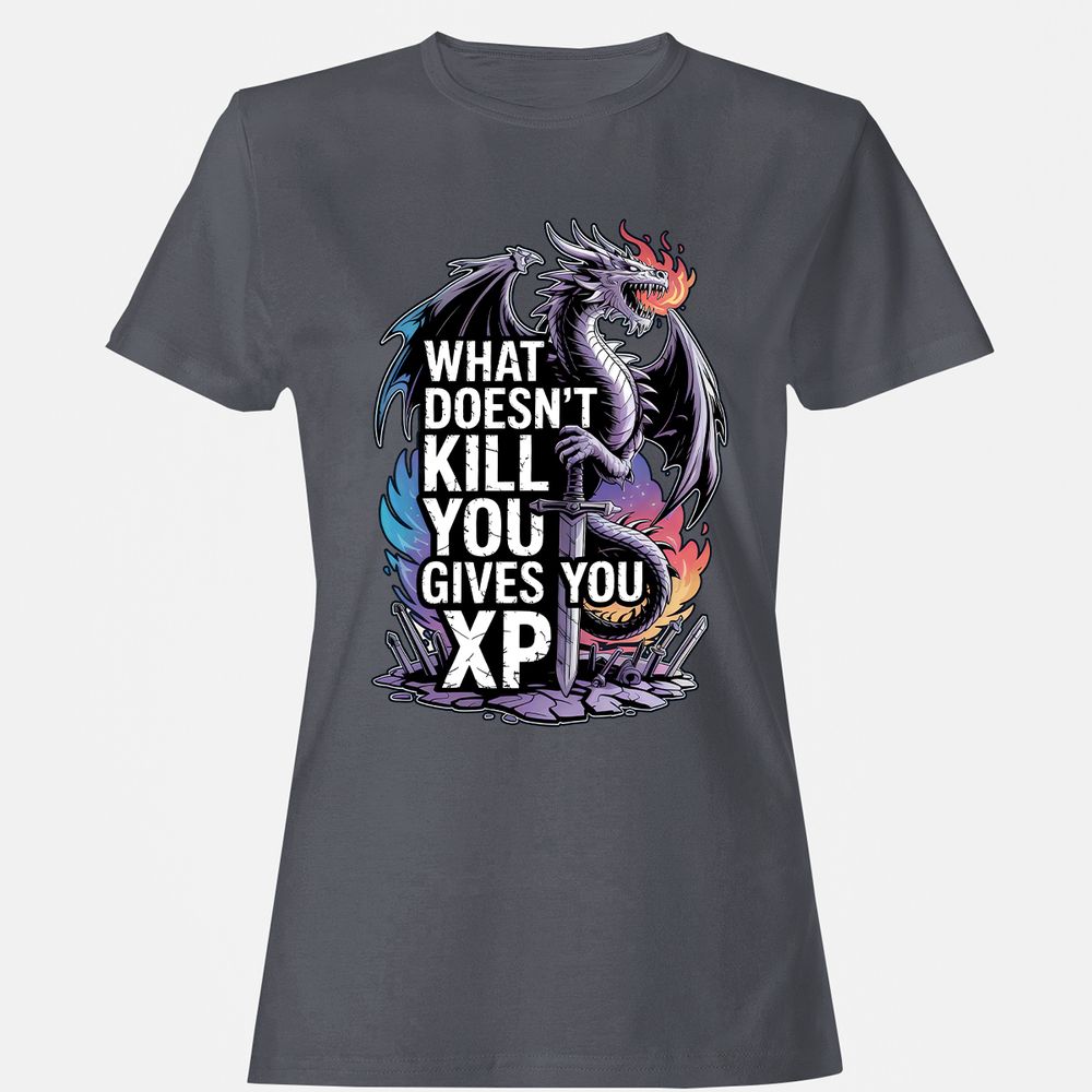 What Doesn't Kill You Dragon Women's T-Shirt - Dark Heather - 5