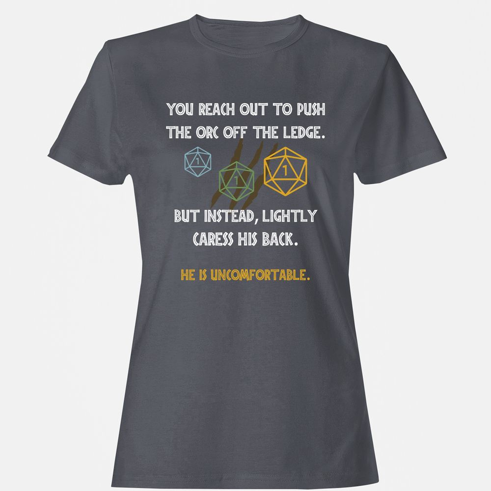 YOU REACH OUT TO PUSH Women's T-Shirt - Dark Heather - 5