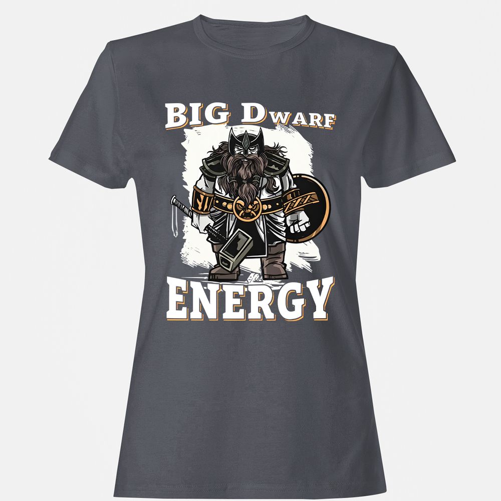 Big Dwarf Energy Women's T-Shirt - Dark Heather - 5