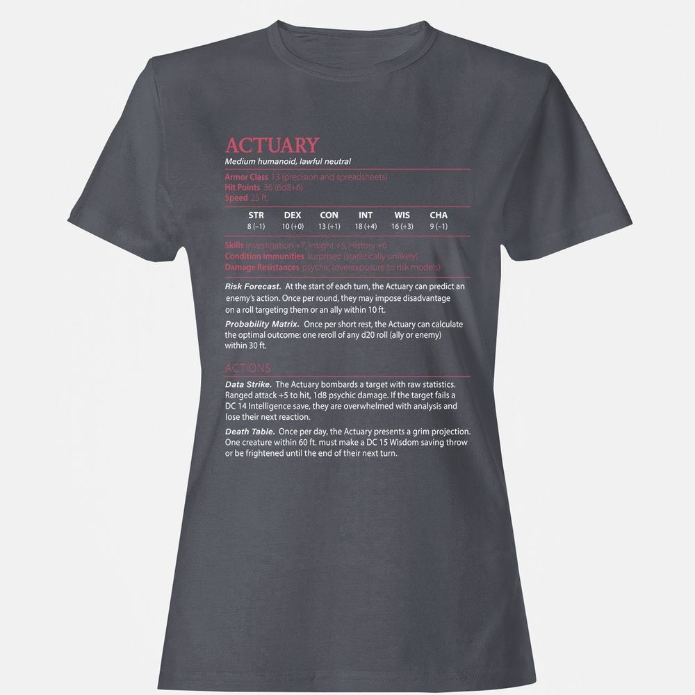 Actuary Stats - Dark Heather - 5