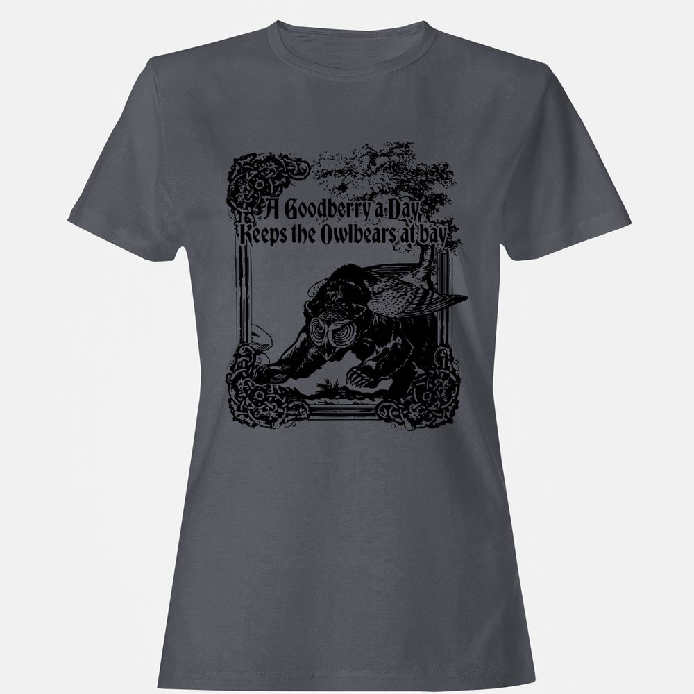 A Goodberry A Day Keeps The Owlbears At Bay Women's T-Shirt - Dark Heather - 5