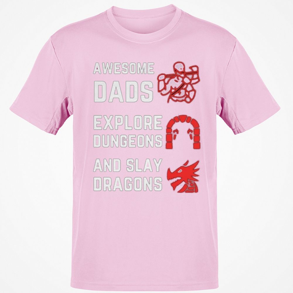 Awesome Dad Fathers Day Classic Unisex T-Shirt - Light Pink - 5