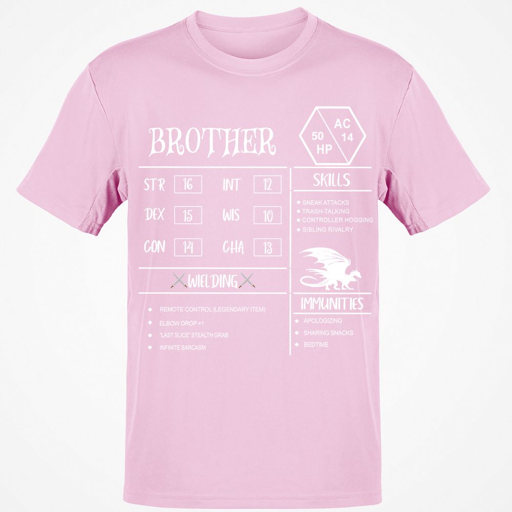 Brother Stats Classic Unisex T-Shirt - Light Pink - 5