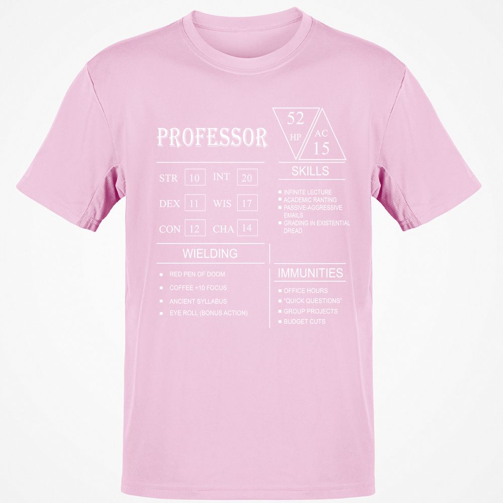 Professor New Classic Unisex T-Shirt - Light Pink - 5