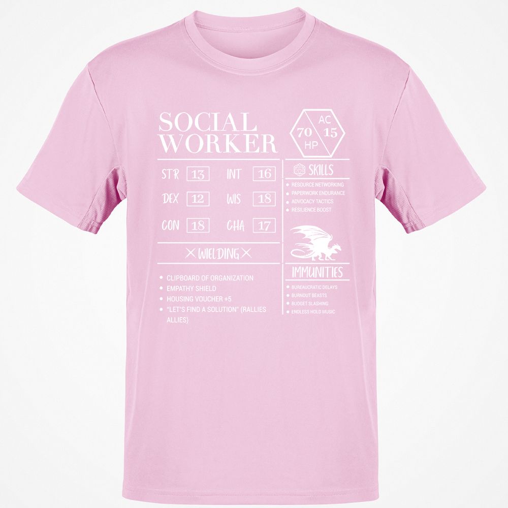 Social Worker New Classic Unisex T-Shirt - Light Pink - 5