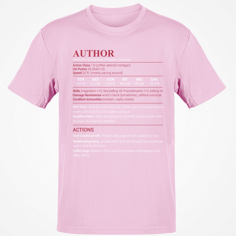 Author Classic Unisex T-Shirt - Light Pink - 5