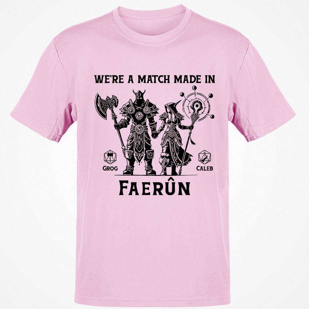 Custom DnD Class Couple Classic Unisex T-Shirt - Light Pink - 5