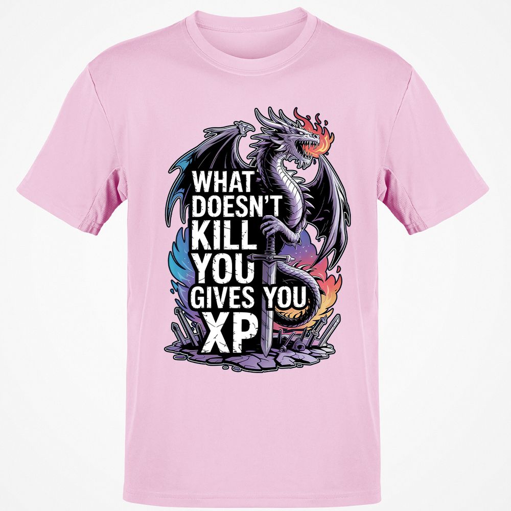 What Doesn't Kill You Dragon Classic Unisex T-Shirt - Light Pink - 5