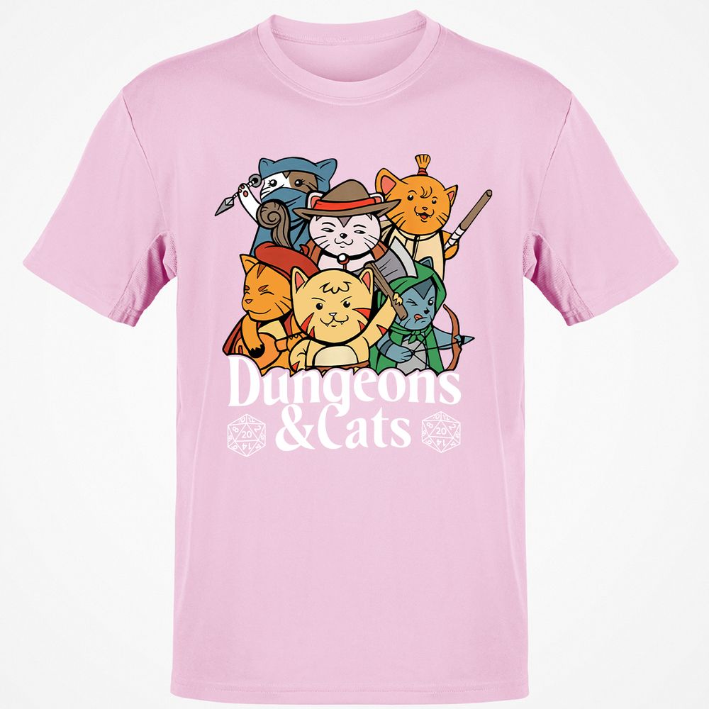 Dungeons & Cats Classic Unisex T-Shirt - Light Pink - 5