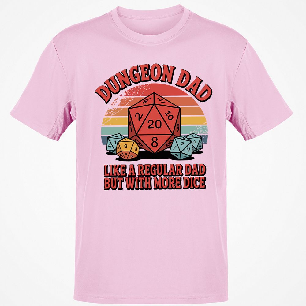 Dungeon Dad With More Dice Classic Unisex T-Shirt - Light Pink - 5