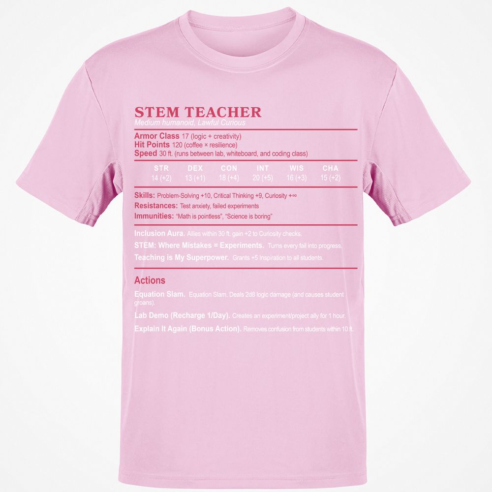 STEM TEACHER Classic Unisex T-Shirt - Light Pink - 5