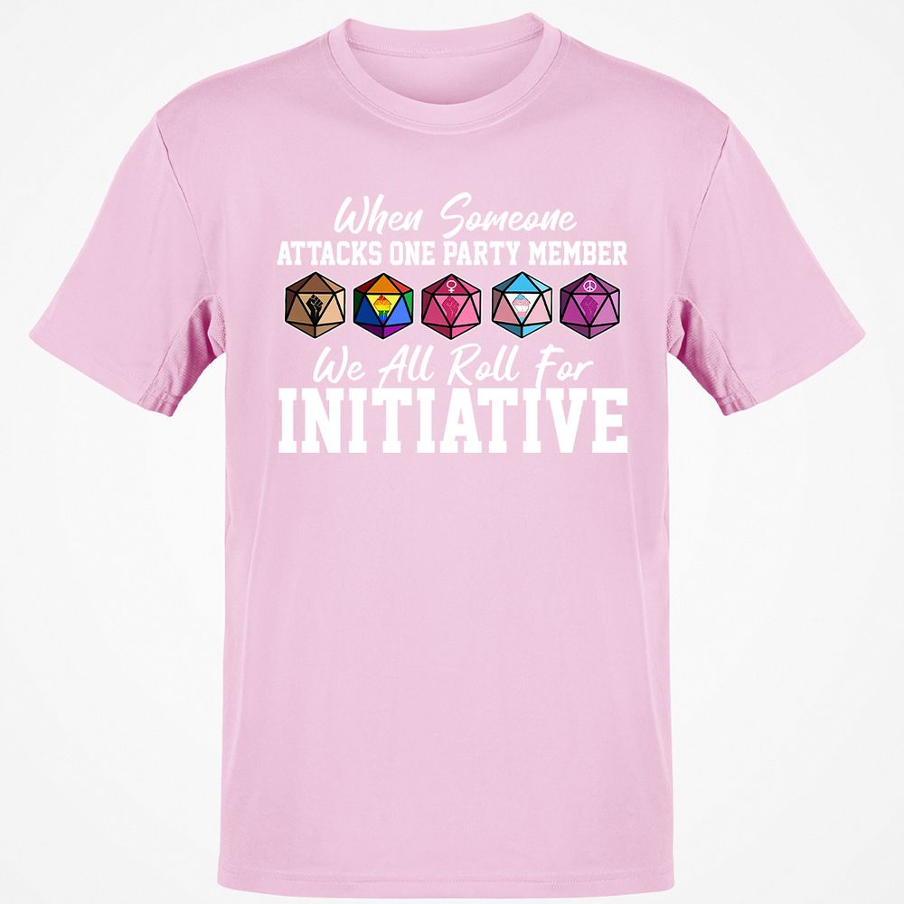 LGBT Roll For Initiative Classic Unisex T-Shirt - Light Pink - 5