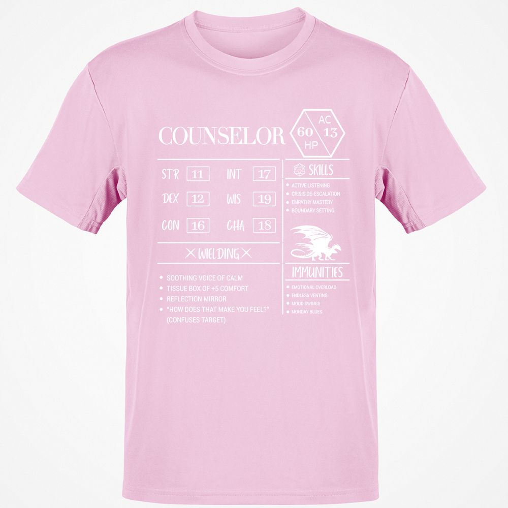 Counselor New Classic Unisex T-Shirt - Light Pink - 5