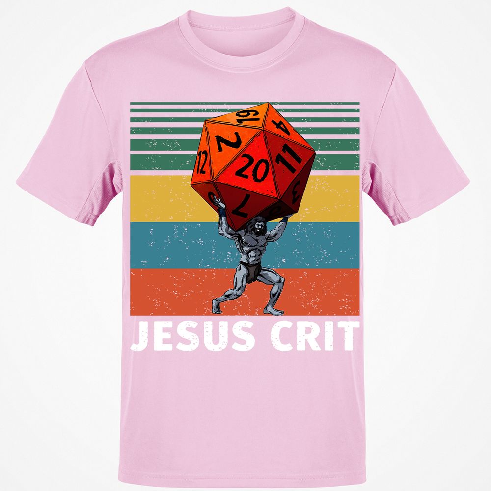 Jesus Crit Classic Unisex T-Shirt - Light Pink - 5