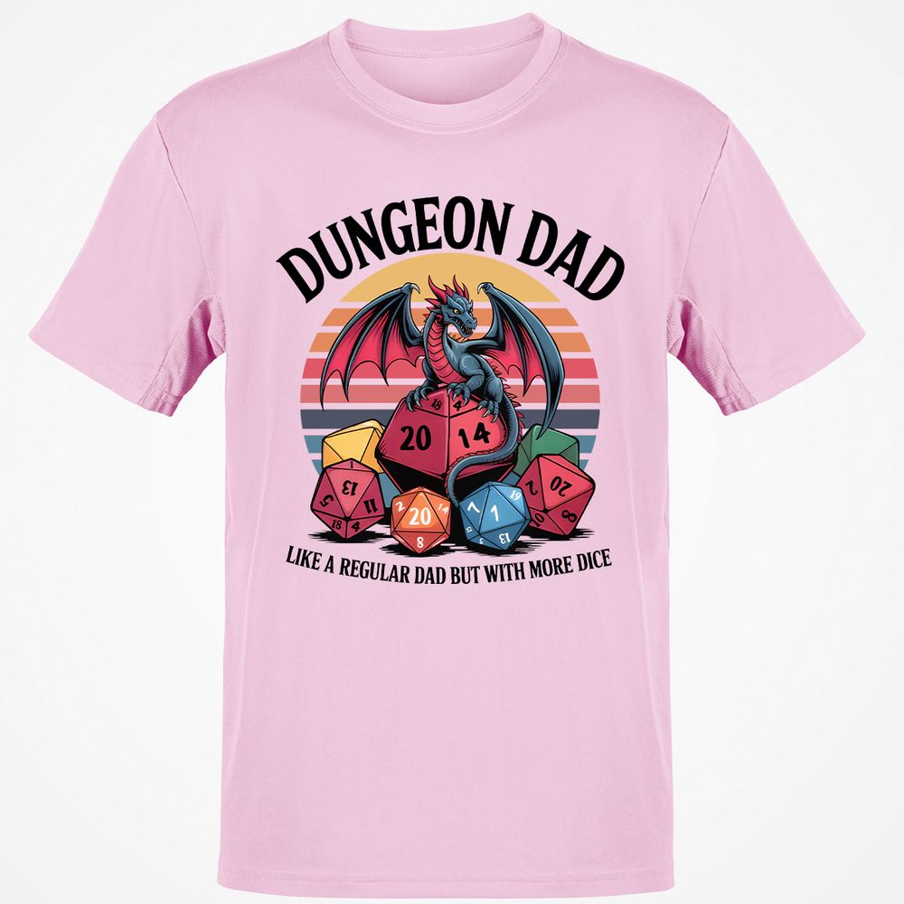 Dungeon Dad With More Dice Classic Unisex T-Shirt - Light Pink - 5