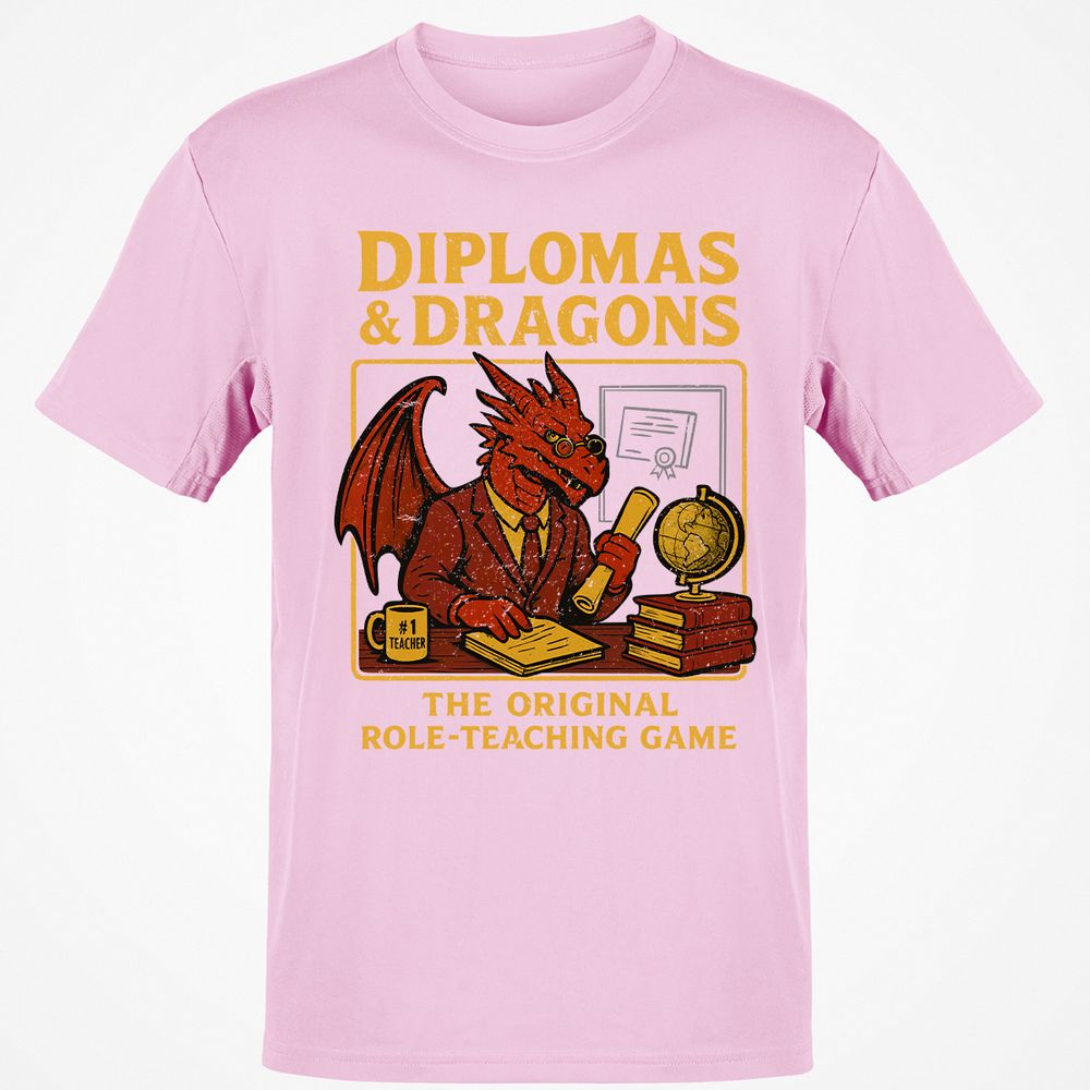 Diplomas & Dragons Classic Unisex T-Shirt - Light Pink - 5