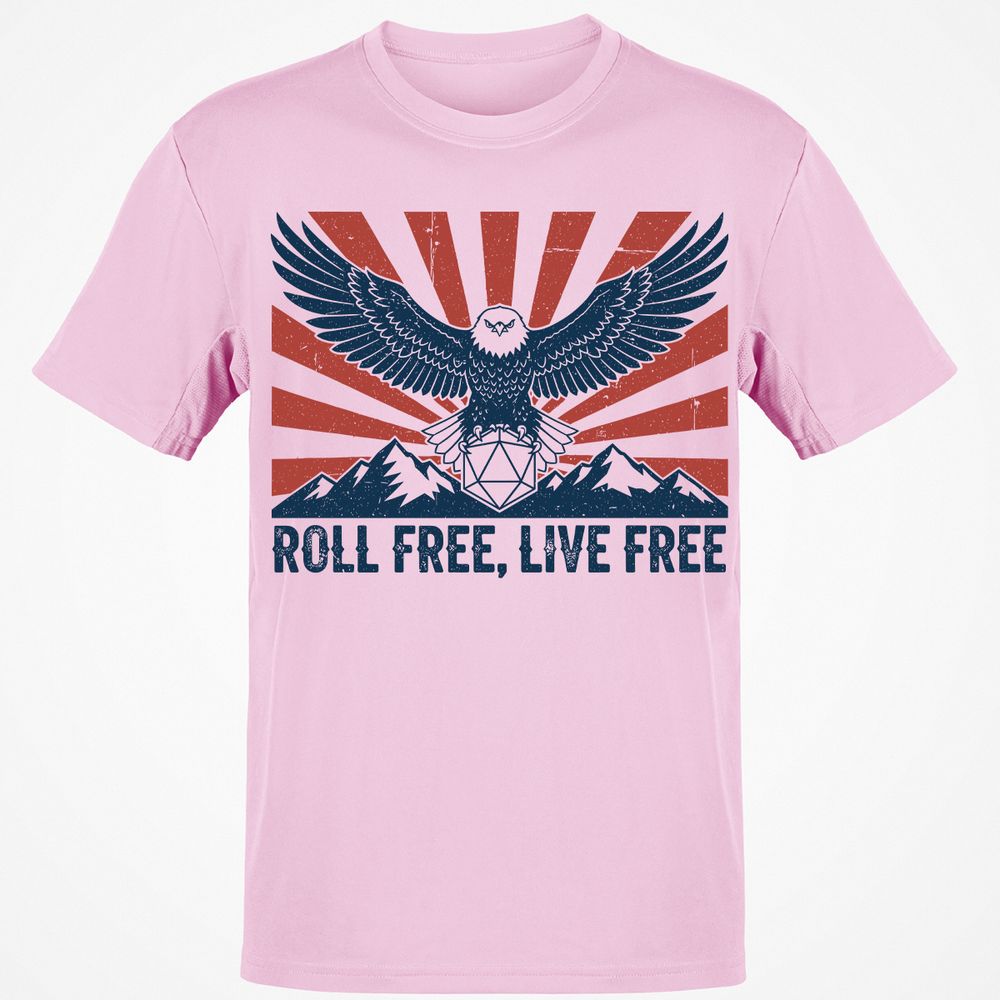 Roll Free, Live Free Classic Unisex T-Shirt - Light Pink - 5