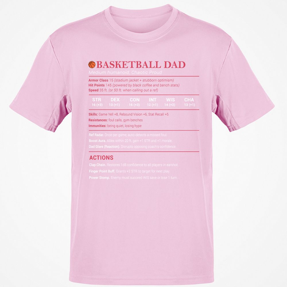 Basketball Dad Classic Unisex T-Shirt - Light Pink - 5